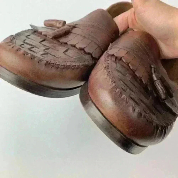 Giorgio Bertini loafers size 13 wide Bartell brown leather - Picture 7 of 9